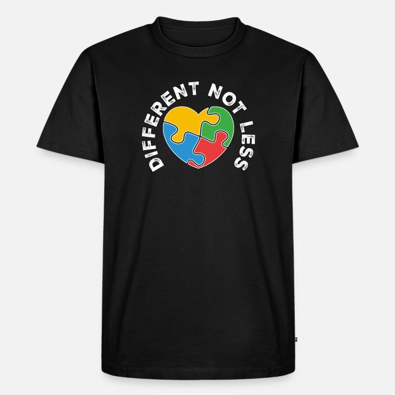 PuzzleHerz Vielfalt vereint Farben - Männer Premium Bio T-Shirt - Schwarz