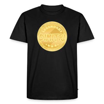Dimitri - Men's Premium Organic T-Shirt - black - Front - Nico (187cm)