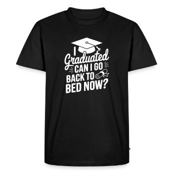 Drôle Graduation Citation Diplômé - T-shirt Premium bio Homme - noir - Devant - Nico (187cm)
