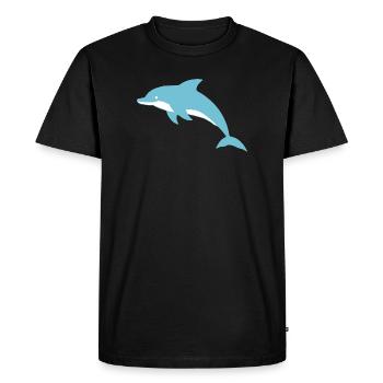 Dolphin Dolphins T-shirt Gift - Men's Premium Organic T-Shirt - black - Front - Nico (187cm)
