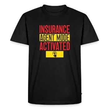 Insurance Agent Mode Activated Funny Insurance - Men's Premium Organic T-Shirt - black - Front - Nico (187cm)