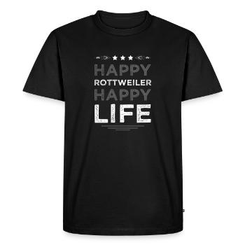 Rottweiler Joie de vivre Design - Men's Premium Organic T-Shirt - black - Front - Nico (187cm)