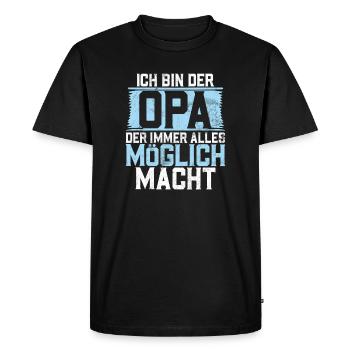 Je suis le grand-père qui rend toujours tout possible - T-shirt Premium bio Homme - noir - Devant - Nico (187cm)