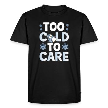 Trop froid pour s’occuper du pingouin - T-shirt Premium bio Homme - noir - Devant - Nico (187cm)