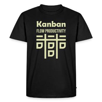 Kanban Flux Productivité - T-shirt Premium bio Homme - noir - Devant - Nico (187cm)