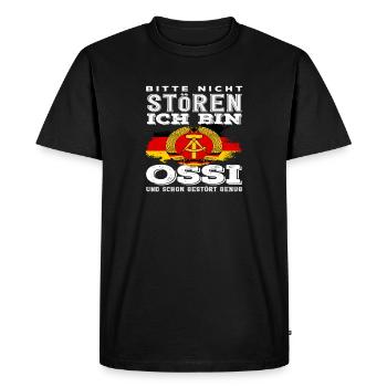 Don't bother Ossi saying GDR pride - Men's Premium Organic T-Shirt - black - Front - Nico (187cm)