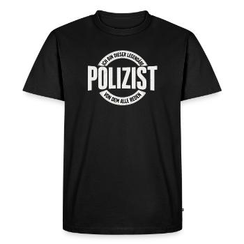 Policier légendaire - T-shirt Premium bio Homme - noir - Devant - Nico (187cm)