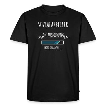 Études en travail social Profession Travailleur social - T-shirt Premium bio Homme - noir - Devant - Nico (187cm)