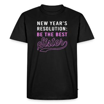 Sexe Révélation Réveillon Nouvel An Nouvel An - T-shirt Premium bio Homme - noir - Devant - Nico (187cm)