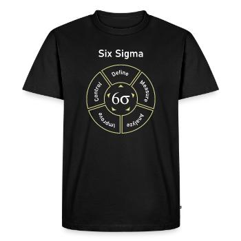Six Sigma Processus Définir Mesurer - T-shirt Premium bio Homme - noir - Devant - Nico (187cm)