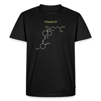 Structure Vitamine D - T-shirt Premium bio Homme - noir - Devant - Nico (187cm)