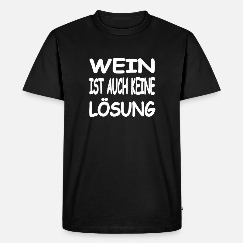 Wein - Männer Premium Bio T-Shirt - Schwarz