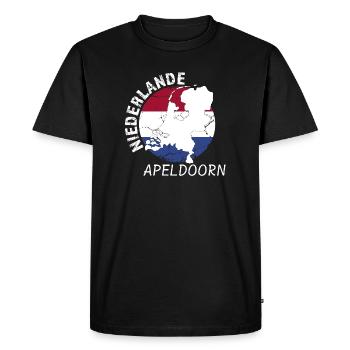 Apeldoorn - Men's Premium Organic T-Shirt - black - Front - Nico (187cm)