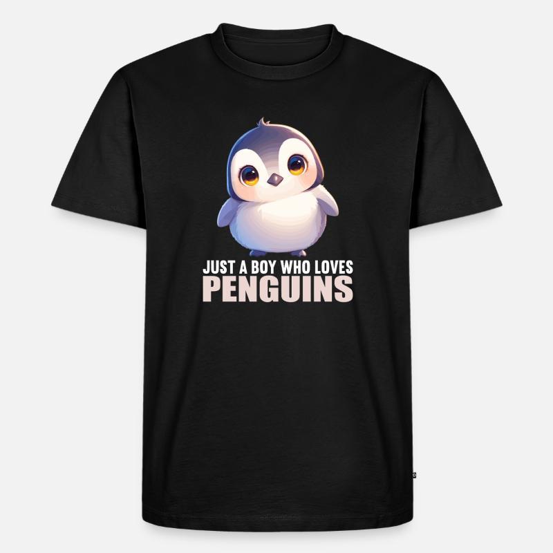 Pinguine Pinguin - Männer Premium Bio T-Shirt - Schwarz