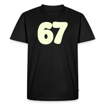 67 - T-shirt Premium bio Homme - noir - Devant - Nico (187cm)