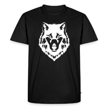 Cadeau T-shirt loups loups - T-shirt Premium bio Homme - noir - Devant - Nico (187cm)