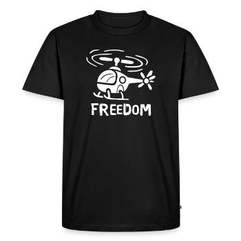 Helicopter Freedom – Conception de vol amusante pour Freih - T-shirt Premium bio Homme - noir - Devant - Nico (187cm)