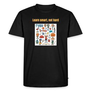 Apprendre intelligemment, pas difficilement - pour les élèves, les enseignants, les parents - T-shirt Premium bio Homme - noir - Devant - Nico (187cm)