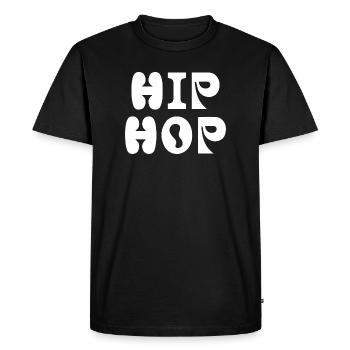 Écusson typographique hip-hop audacieux - T-shirt Premium bio Homme - noir - Devant - Nico (187cm)
