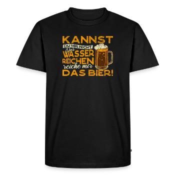 Can’t you hold a candle to me, humour de la bière - T-shirt Premium bio Homme - noir - Devant - Nico (187cm)
