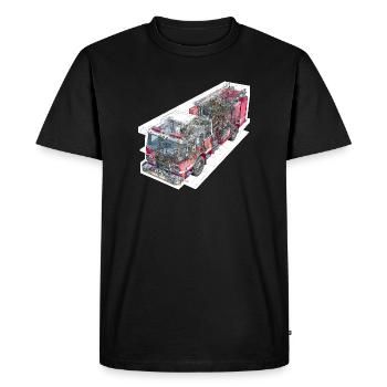 Technologie de détail des camions de pompiers - T-shirt Premium bio Homme - noir - Devant - Nico (187cm)