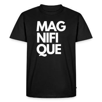Magnifique - Men's Premium Organic T-Shirt - black - Front - Nico (187cm)