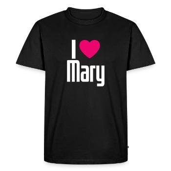 J’aime Marie Coeur Rose J’aime Marie - T-shirt Premium bio Homme - noir - Devant - Nico (187cm)
