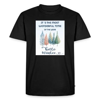 It's the Most Wonderful Time of the Year – Winter - Men's Premium Organic T-Shirt - black - Front - Nico (187cm)