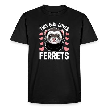 Furet disant drôle de furet cadeau - T-shirt Premium bio Homme - noir - Devant - Nico (187cm)
