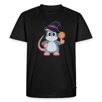 Mouse Halloween Basketball - Men's Premium Organic T-Shirt - black - Front - Nico (187cm)