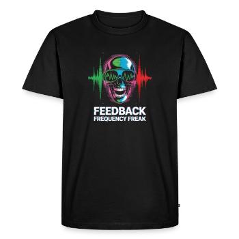 Feedback Frequency Freak Punk Rock Music - Men's Premium Organic T-Shirt - black - Front - Nico (187cm)