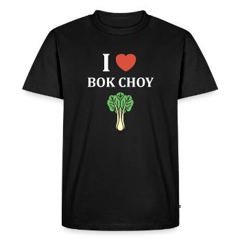 J Adore Bok Choy Graphique - T-shirt Premium bio Homme - noir - Devant - Nico (187cm)
