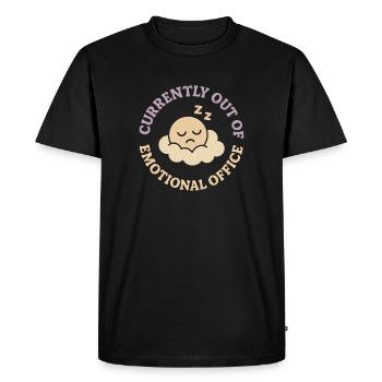 Soins personnels, Guérison en cours, Repos, Doux - T-shirt Premium bio Homme - noir - Devant - Nico (187cm)