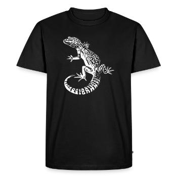 Gecko Léopard Gecko Contraste - T-shirt Premium bio Homme - noir - Devant - Nico (187cm)