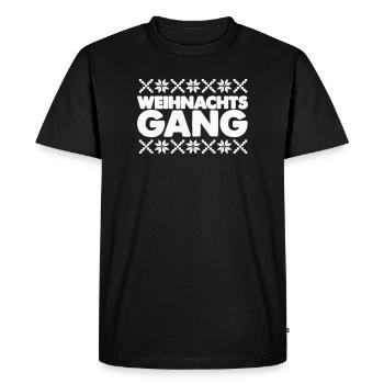 Christmas Aisle Norway Pattern - Men's Premium Organic T-Shirt - black - Front - Nico (187cm)