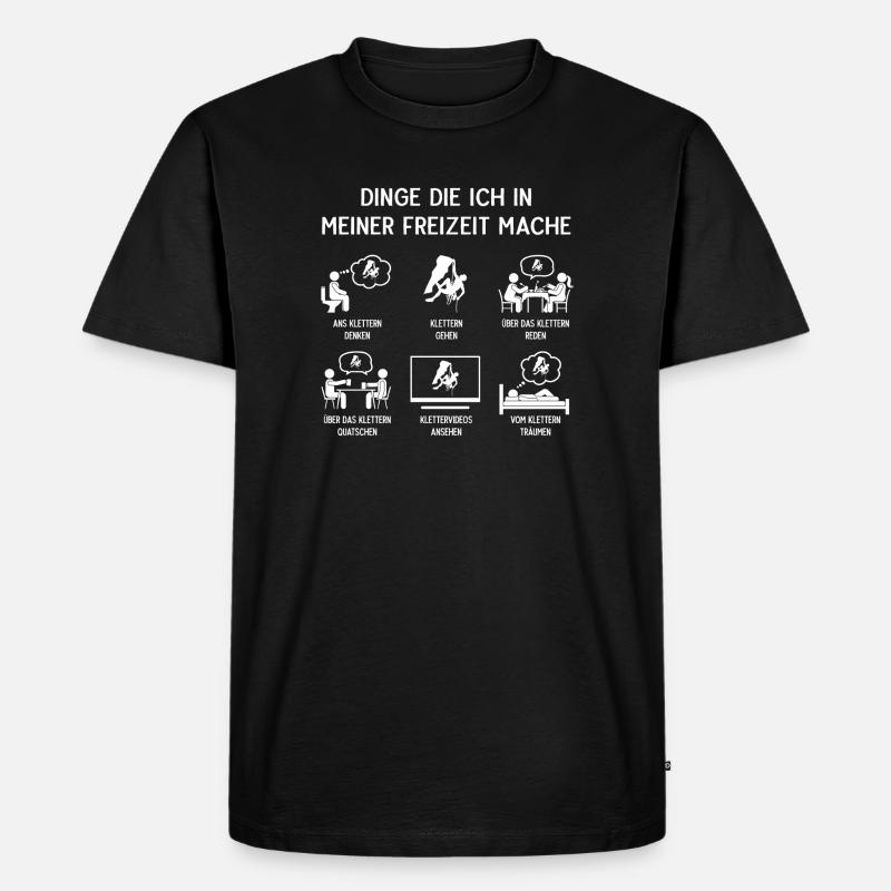 Kletterer Klettern Humor Freizeit - Männer Premium Bio T-Shirt - Schwarz