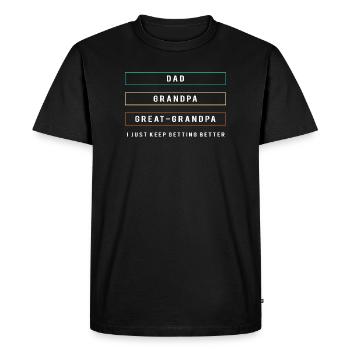 Grandpa Grandson Grandpa Grandpa Grandpa - Men's Premium Organic T-Shirt - black - Front - Nico (187cm)