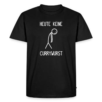 No currywurst today Ruhrpott Carpaccio Imbiss - Men's Premium Organic T-Shirt - black - Front - Nico (187cm)