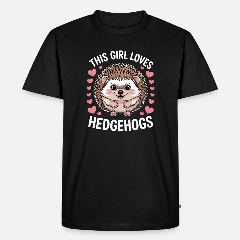 Igel Spruch Mädchen Lustiges Igel Geschenk - Männer Premium Bio T-Shirt - Schwarz