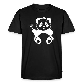 Bear Bear Panda Bear T-shirt Gift - Men's Premium Organic T-Shirt - black - Front - Nico (187cm)