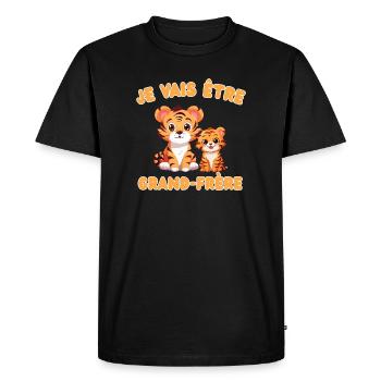I'm Going To Be Big Brother Tiger Cute Baby 2026 - Men's Premium Organic T-Shirt - black - Front - Nico (187cm)