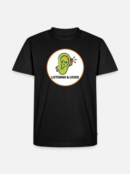 À l’écoute et aimé - T-shirt Premium bio Homme - noir