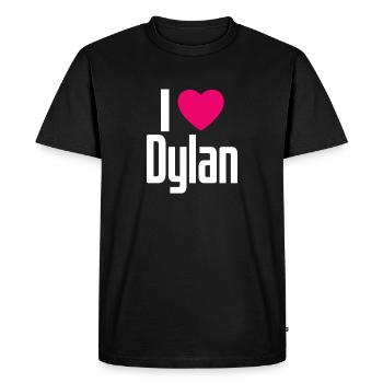 J’aime Dylan Pink Heart J’adore Dylan - T-shirt Premium bio Homme - noir - Devant - Nico (187cm)