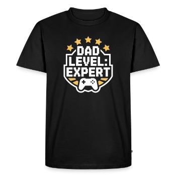 Chemise de jeu Dad Level Expert - T-shirt Premium bio Homme - noir - Devant - Nico (187cm)