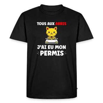 Young Driver, Young Driver, Driver's License - Men's Premium Organic T-Shirt - black - Front - Nico (187cm)