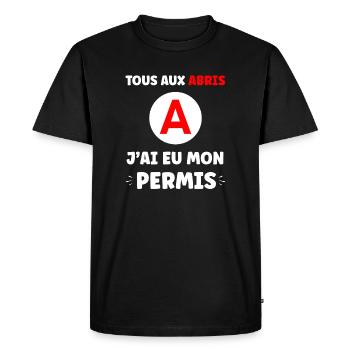 Humor I have my driver's license - Men's Premium Organic T-Shirt - black - Front - Nico (187cm)