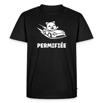 Driver's license humor - Men's Premium Organic T-Shirt - black - Front - Nico (187cm)