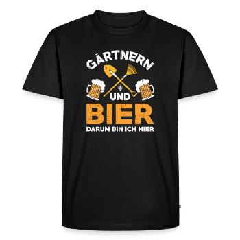 Jardinier Jardinage Jardinage Jardinage Jardinage - T-shirt Premium bio Homme - noir - Devant - Nico (187cm)