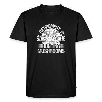 Morilles Plan de retraite Chasse aux champignons - T-shirt Premium bio Homme - noir - Devant - Nico (187cm)