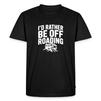 Je préfère être hors route - T-shirt Premium bio Homme - noir - Devant - Nico (187cm)